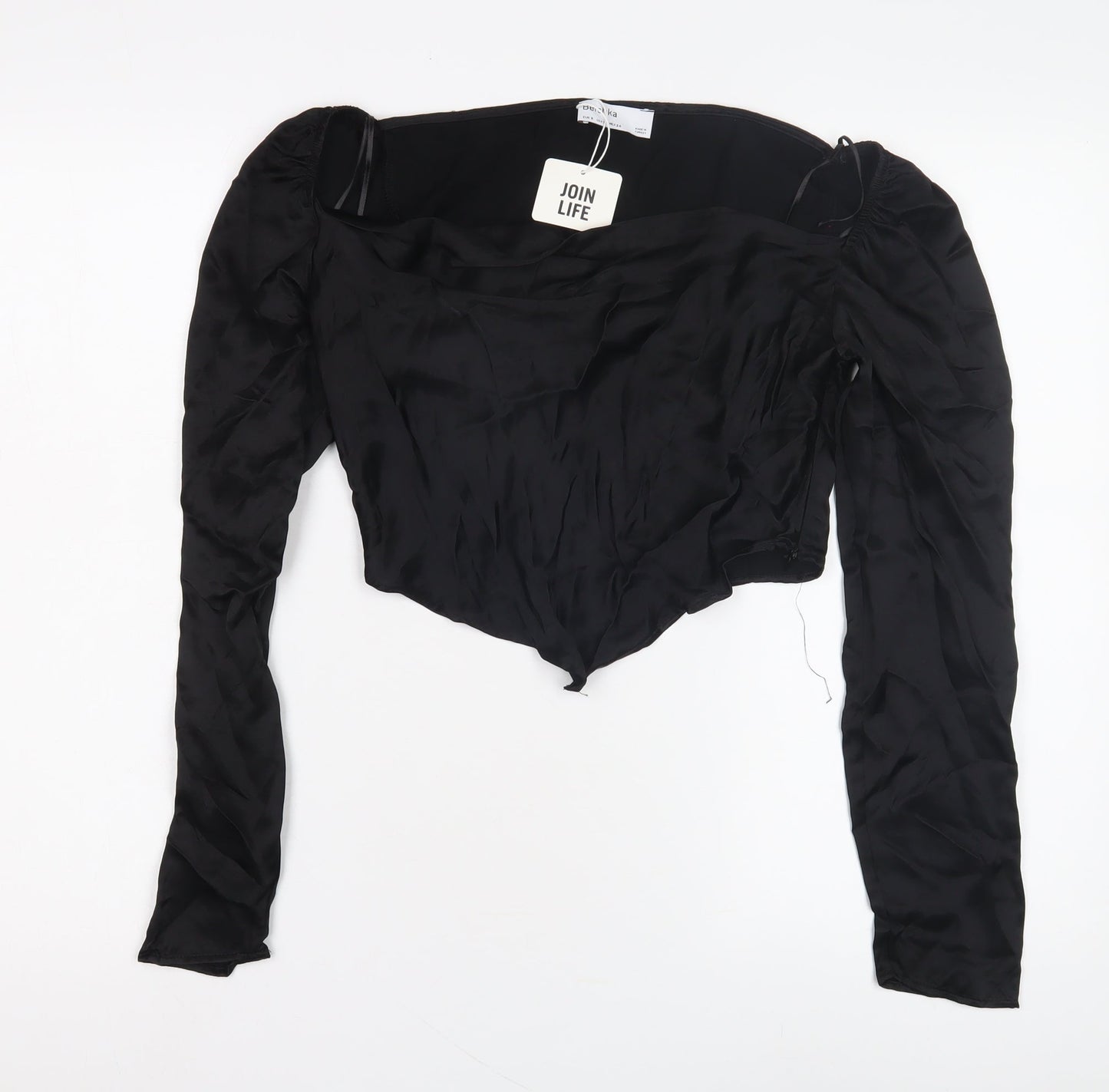 Bershka Women's Black Off-Shoulder Top, Size S, New