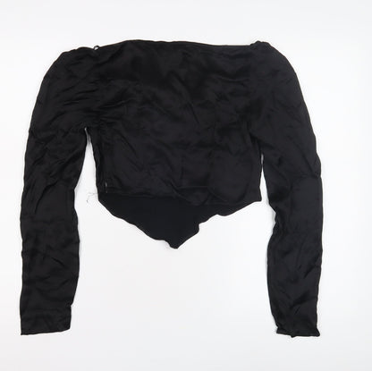 Bershka Women's Black Off-Shoulder Top, Size S, New