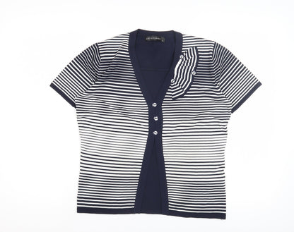 Womens UK Size L Just Elegance Blue Classic T-Shirt