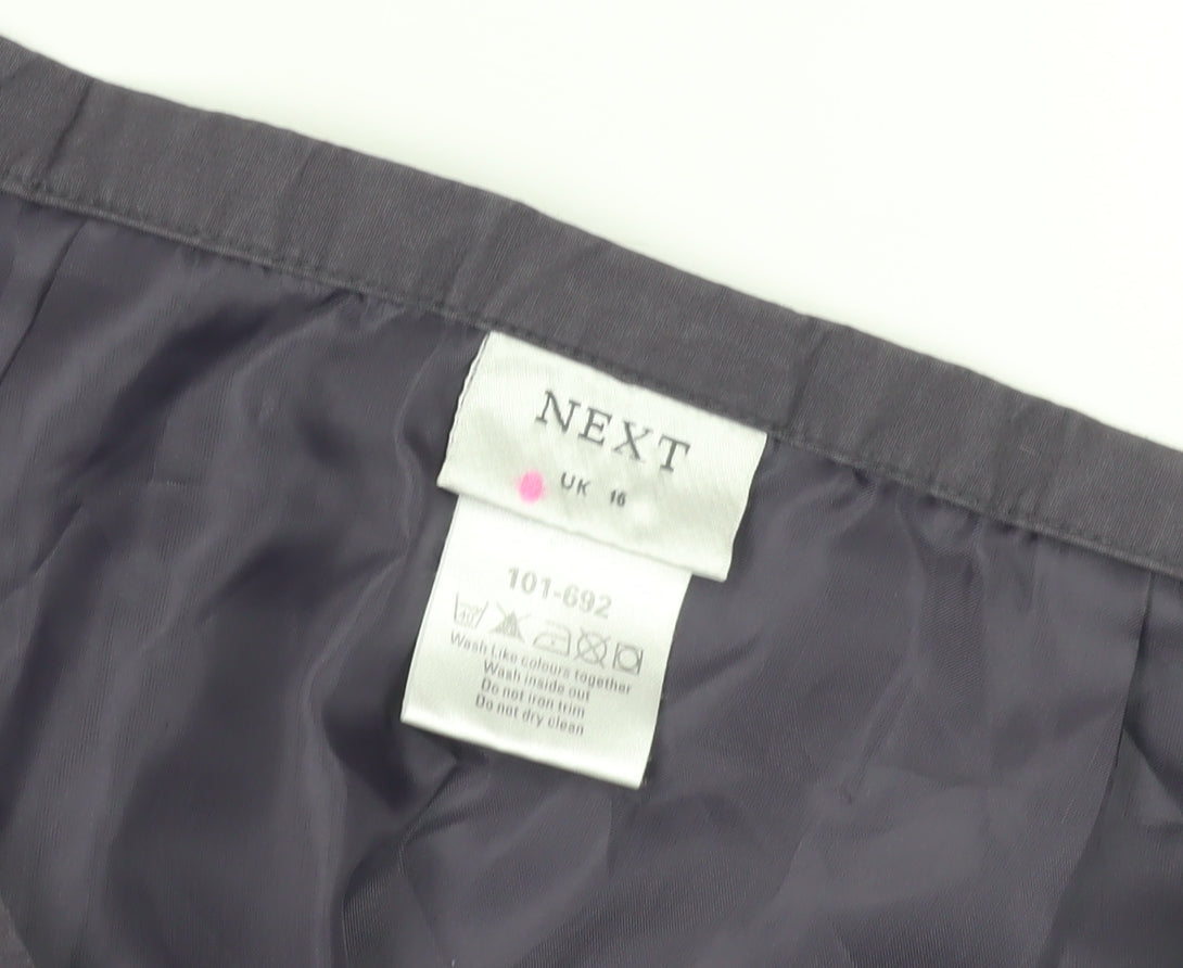 Next Women's Grey Embroidered Skirt Size 16