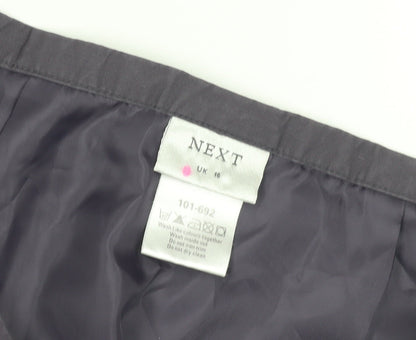 Next Women's Grey Embroidered Skirt Size 16