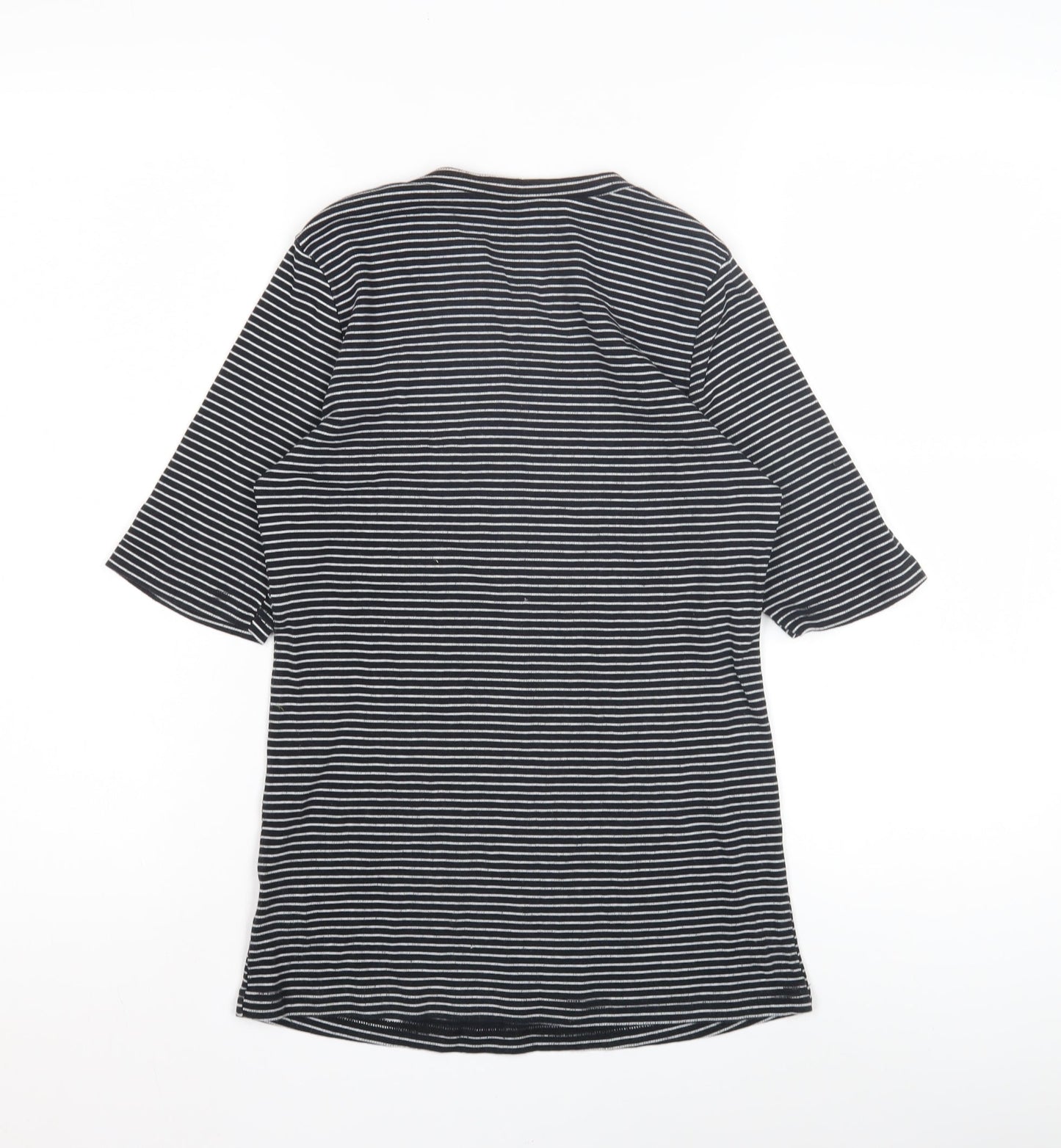 Sisters Point Women's Black Striped T-Shirt L