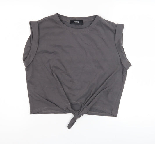 Womens UK Size S Cider Grey Basic T-Shirt