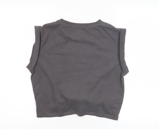 Womens UK Size S Cider Grey Basic T-Shirt