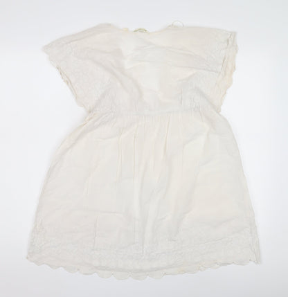 Accessorize Women's White Embroidered Blouse M