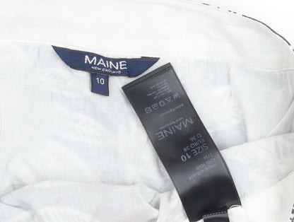 Maine New England Women's Blue A-Line Floral Skirt Size 10