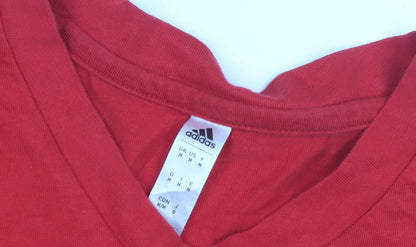 Mens UK Size M adidas Red  T-Shirt