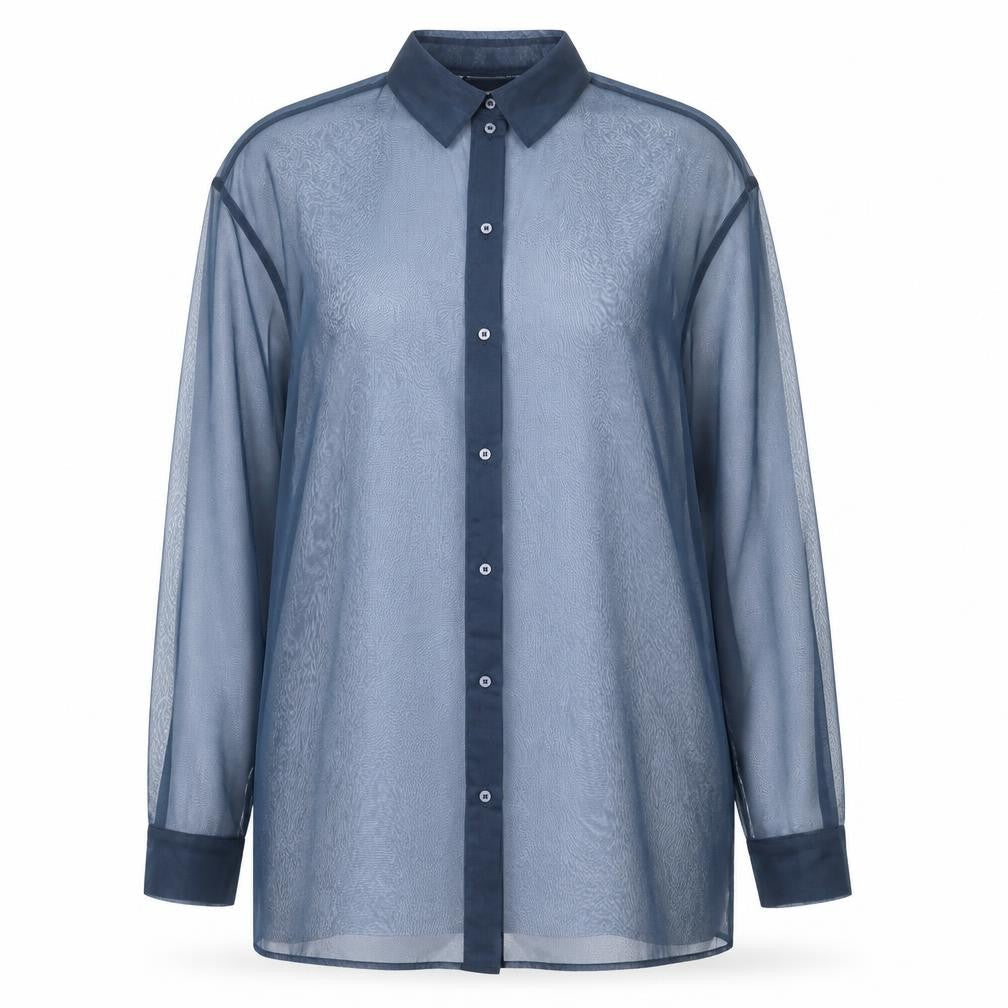 Womens UK Size 14 Weekday Blue Kimono Button-Up