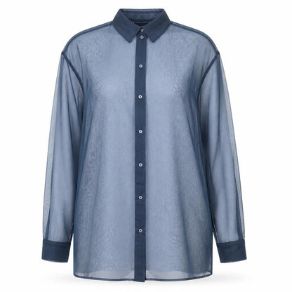 Womens UK Size 14 Weekday Blue Kimono Button-Up