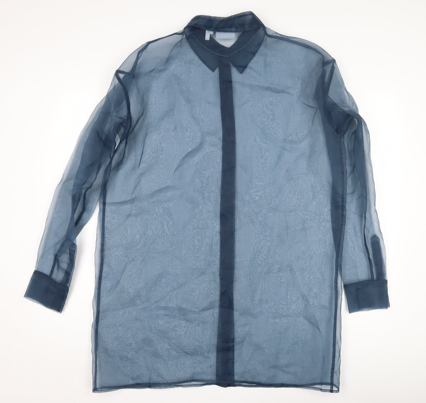 Womens UK Size 14 Weekday Blue Kimono Button-Up
