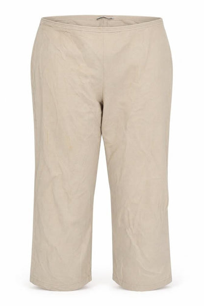 Chesca Womens Beige Linen Silk Relaxed Trousers Size 20
