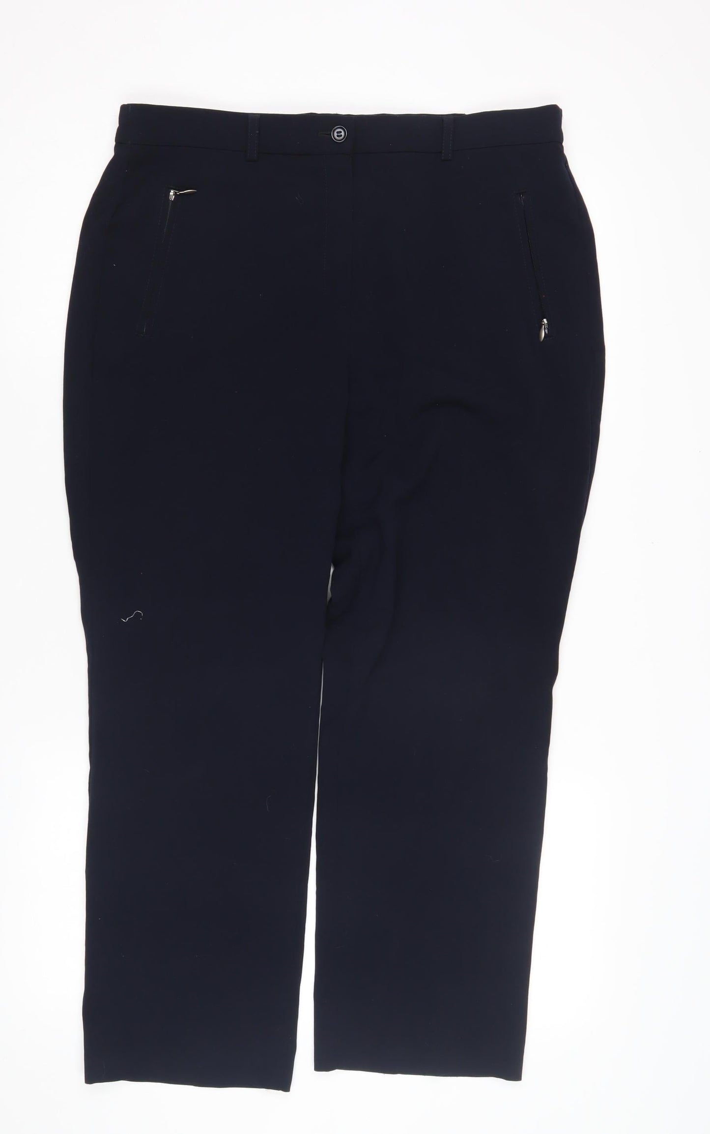 Womens UK Size 14 Marks and Spencer Regular Fit Business Casual Black Trousers