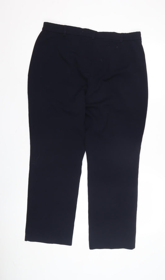 Womens UK Size 14 Marks and Spencer Regular Fit Business Casual Black Trousers