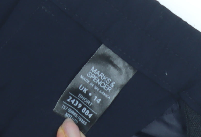 Womens UK Size 14 Marks and Spencer Regular Fit Business Casual Black Trousers