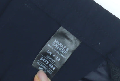 Womens UK Size 14 Marks and Spencer Regular Fit Business Casual Black Trousers