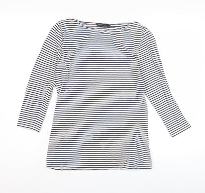 Womens UK Size 10 Marks and Spencer White Basic T-Shirt