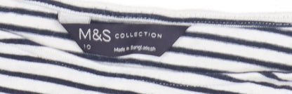 Womens UK Size 10 Marks and Spencer White Basic T-Shirt