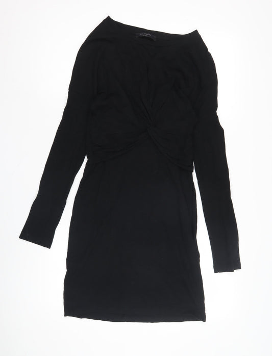 AllSaints Women's Black Bodycon Dress Medium