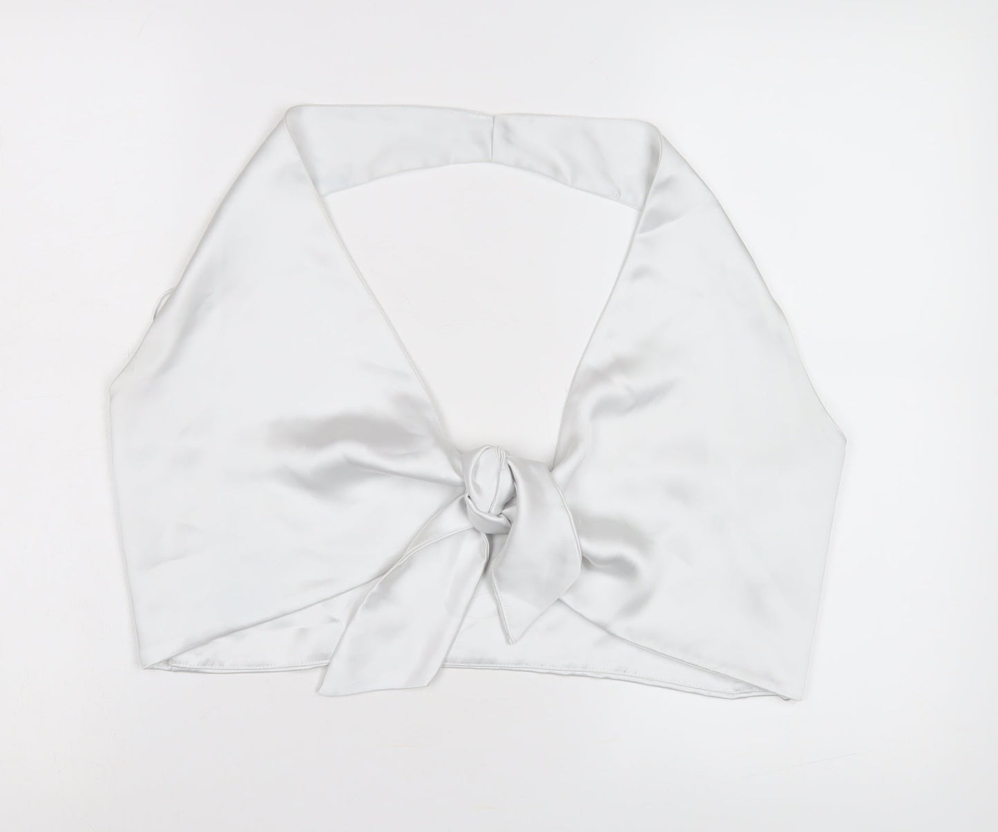 Womens UK Size XL Zara White Cropped Blouse