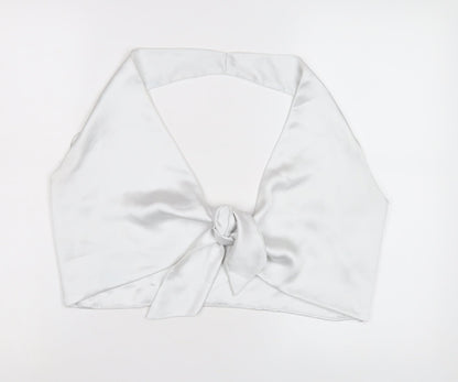 Womens UK Size XL Zara White Cropped Blouse