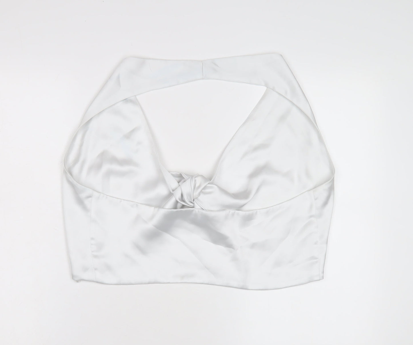 Womens UK Size XL Zara White Cropped Blouse