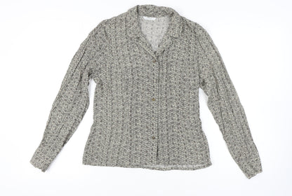 Womens UK Size 10 Marks and Spencer Grey  Button-Up