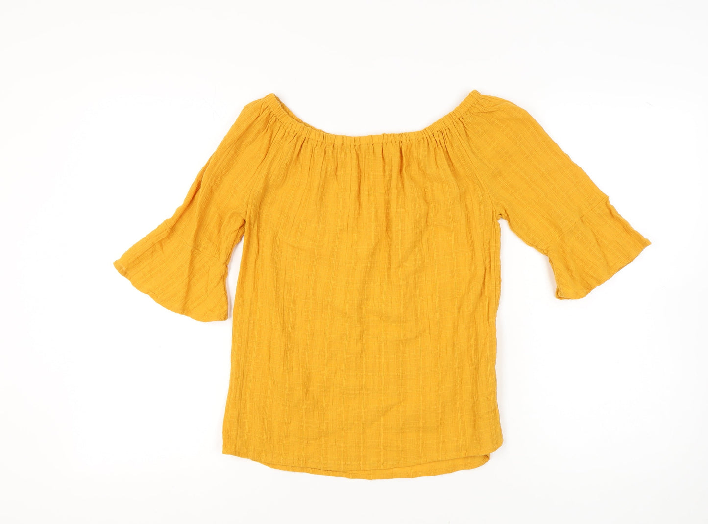 Womens UK Size 8 FatFace Yellow Tunic Blouse