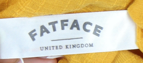Womens UK Size 8 FatFace Yellow Tunic Blouse