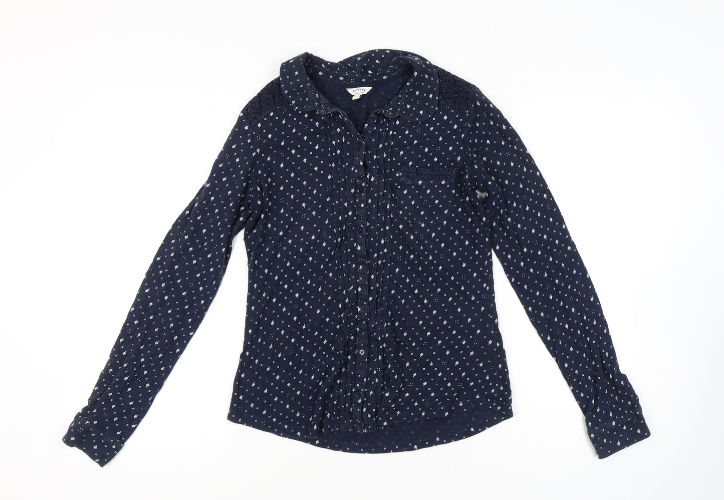Womens UK Size 10 FatFace Blue  Button-Up