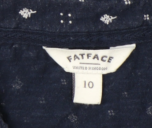 Womens UK Size 10 FatFace Blue  Button-Up