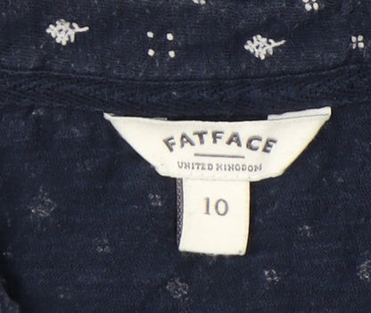 Womens UK Size 10 FatFace Blue  Button-Up