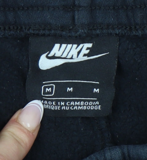 Nike Men's Black Jogger Trousers, Size M, Cotton Blend