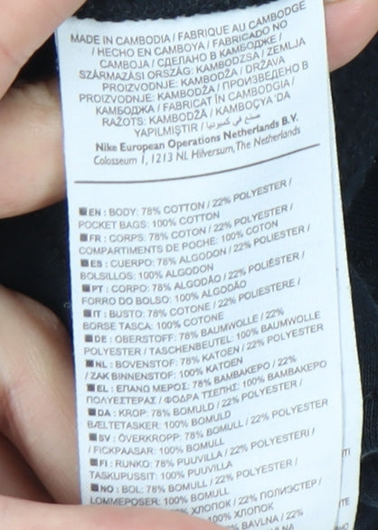 Nike Men's Black Jogger Trousers, Size M, Cotton Blend