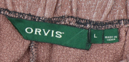 Womens UK Size L Orvis Relaxed Fit  Brown Trousers