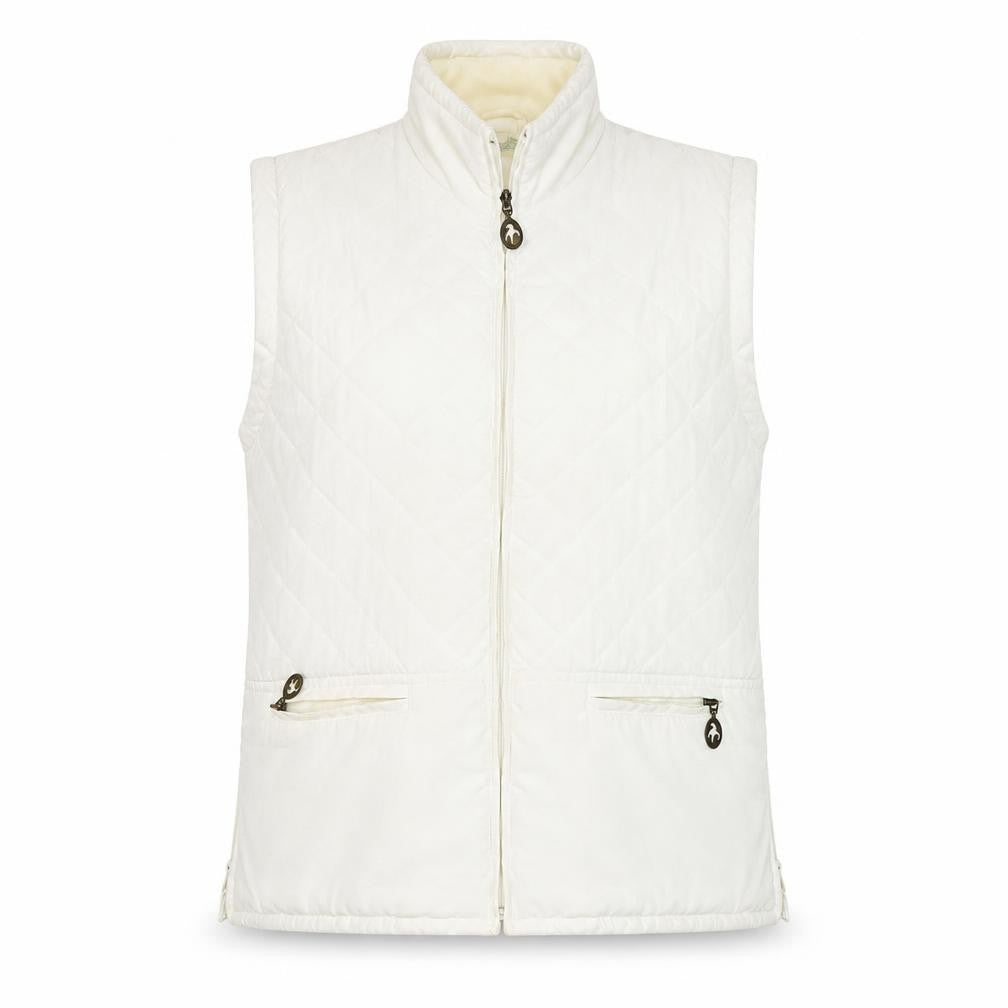 Womens UK Size M Green Lamb White Quilted Coat