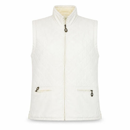 Womens UK Size M Green Lamb White Quilted Coat