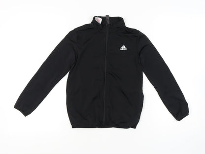 Adidas Boys Black Full Zip Sweatshirt 9-10Y