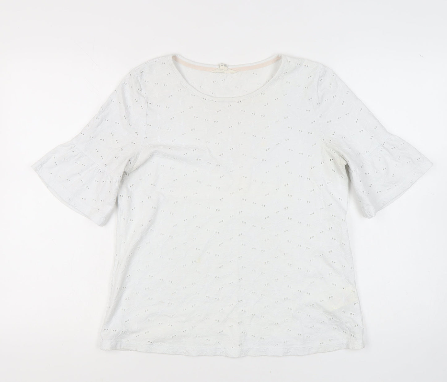 Womens UK Size 12 White Stuff White Basic T-Shirt
