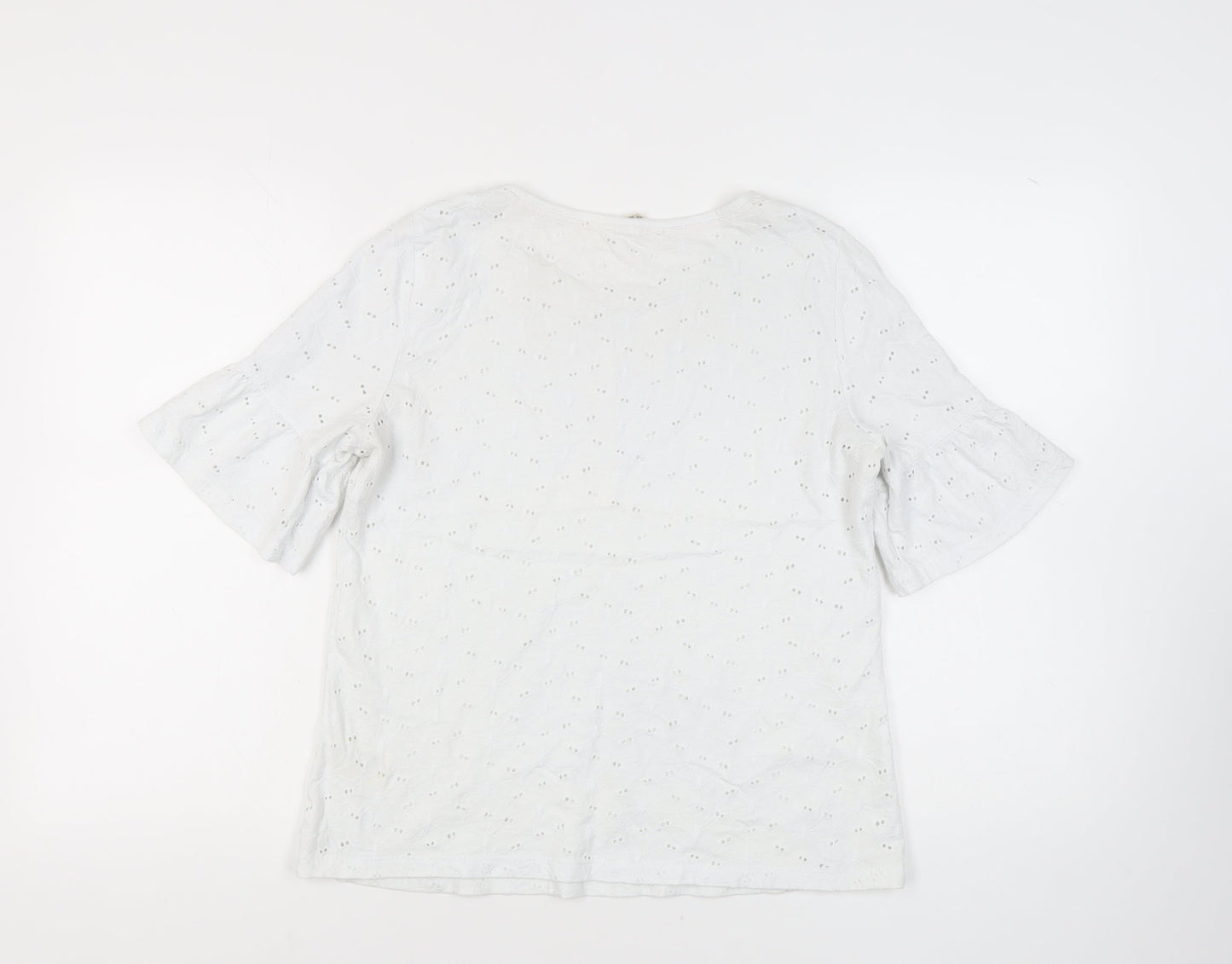 Womens UK Size 12 White Stuff White Basic T-Shirt