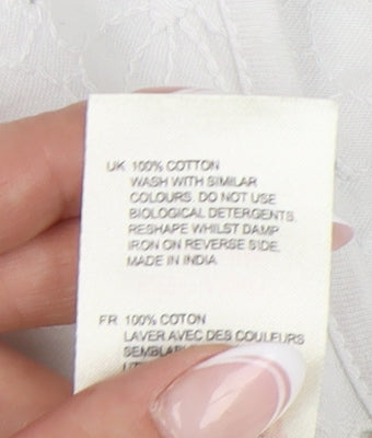 Womens UK Size 12 White Stuff White Basic T-Shirt