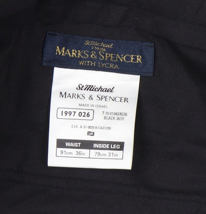 Marks and Spencer Men's Black Dress Pants, Size L