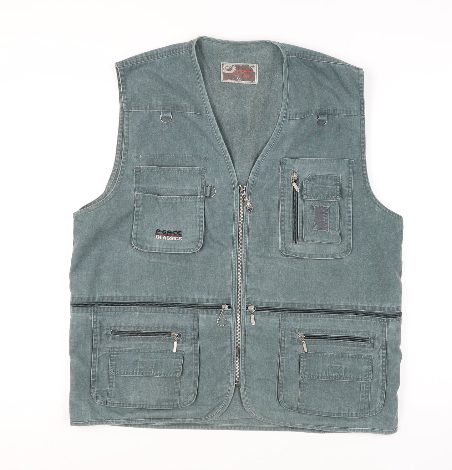 Mens UK Size 2XL Peace Classics Green Basic Jacket