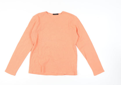 Womens UK Size L Linea Orange Basic T-Shirt