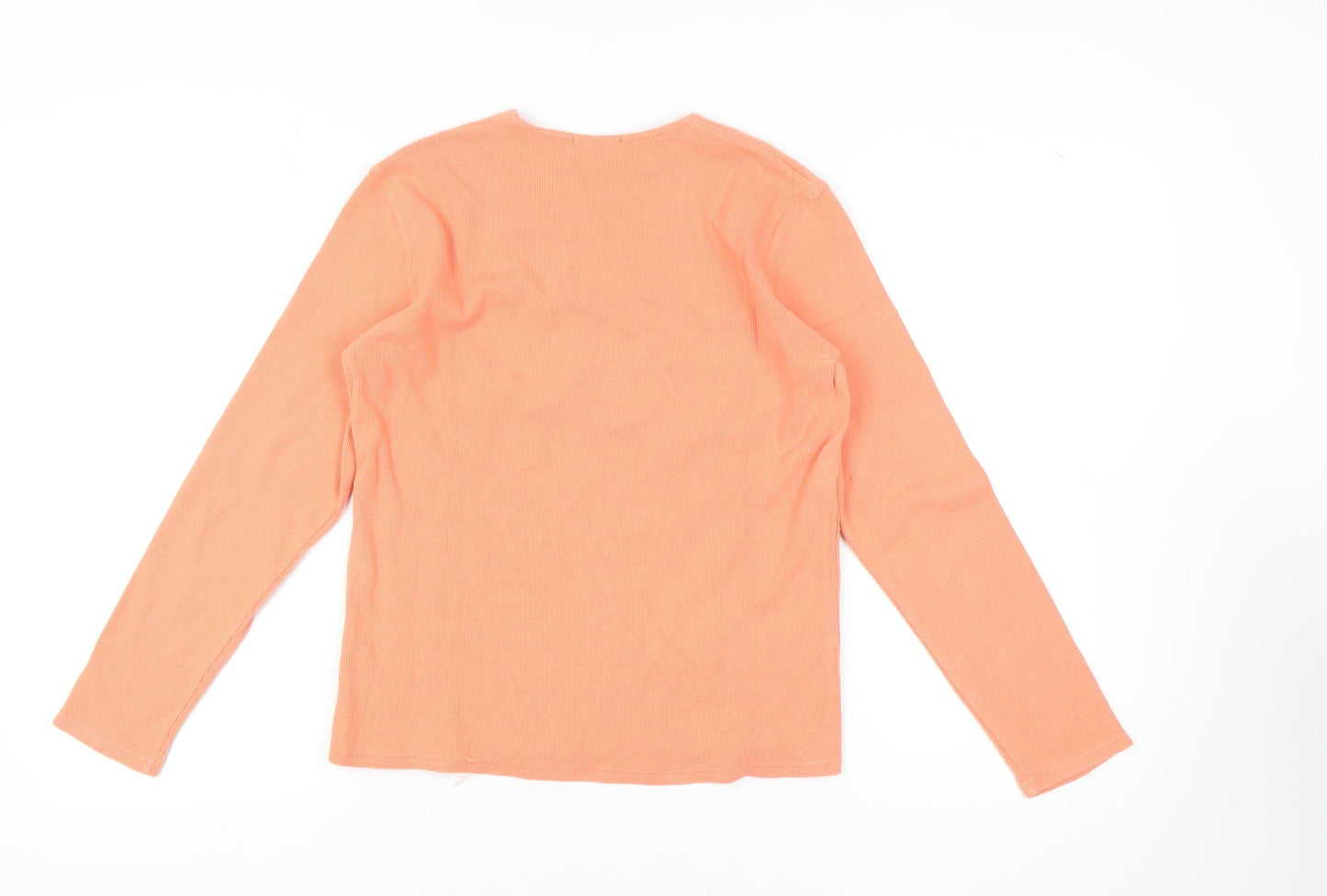 Womens UK Size L Linea Orange Basic T-Shirt