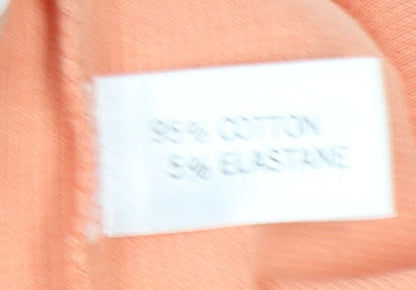 Womens UK Size L Linea Orange Basic T-Shirt