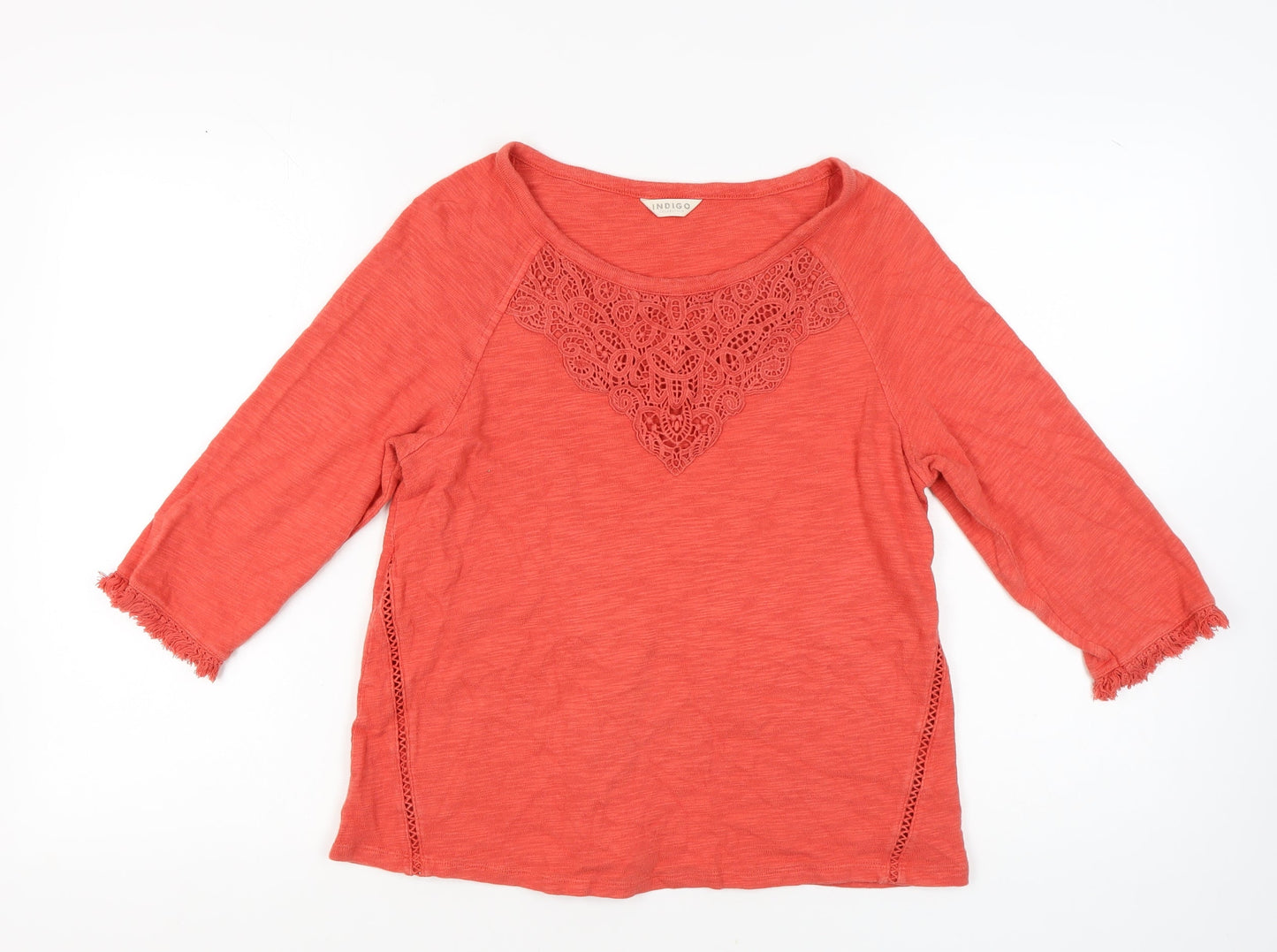 Womens UK Size 12 Marks and Spencer Red Basic T-Shirt