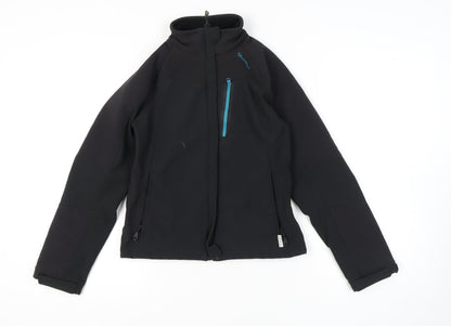 Womens UK Size XS Quechua Black Soft Shell