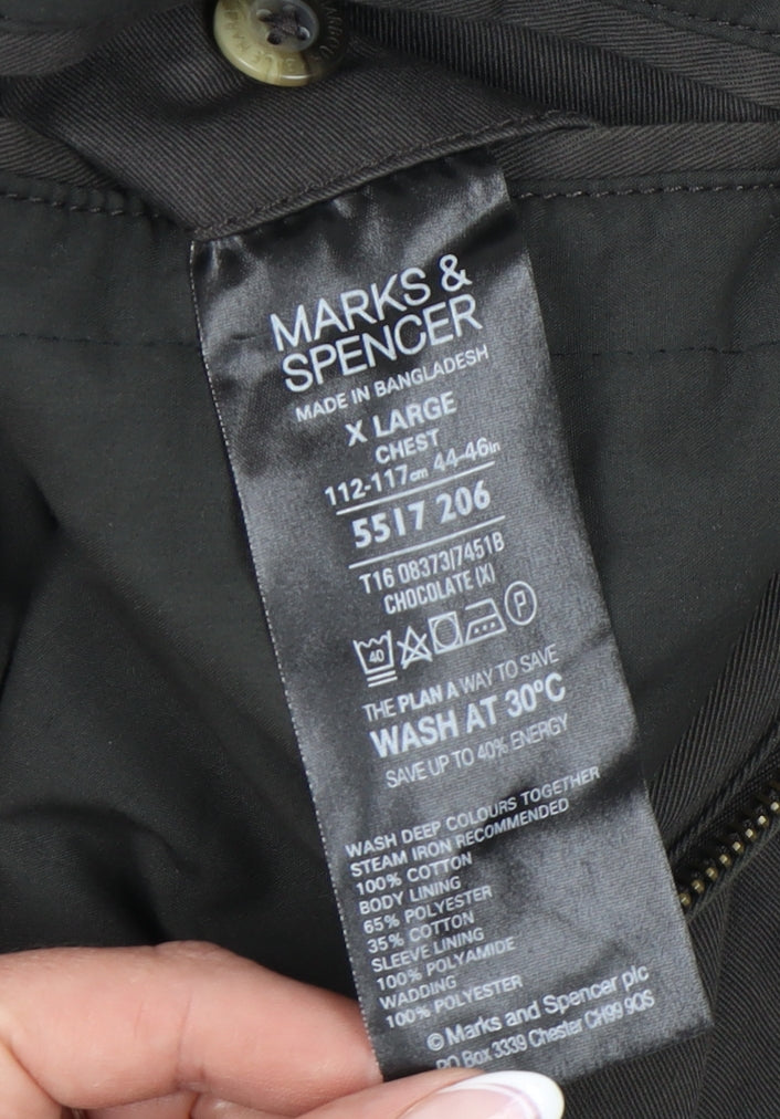 Mens UK Size XL Marks and Spencer Brown Basic Jacket
