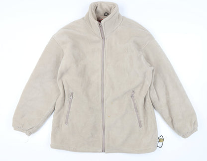 Mens UK Size S High Mount Beige Basic Jacket