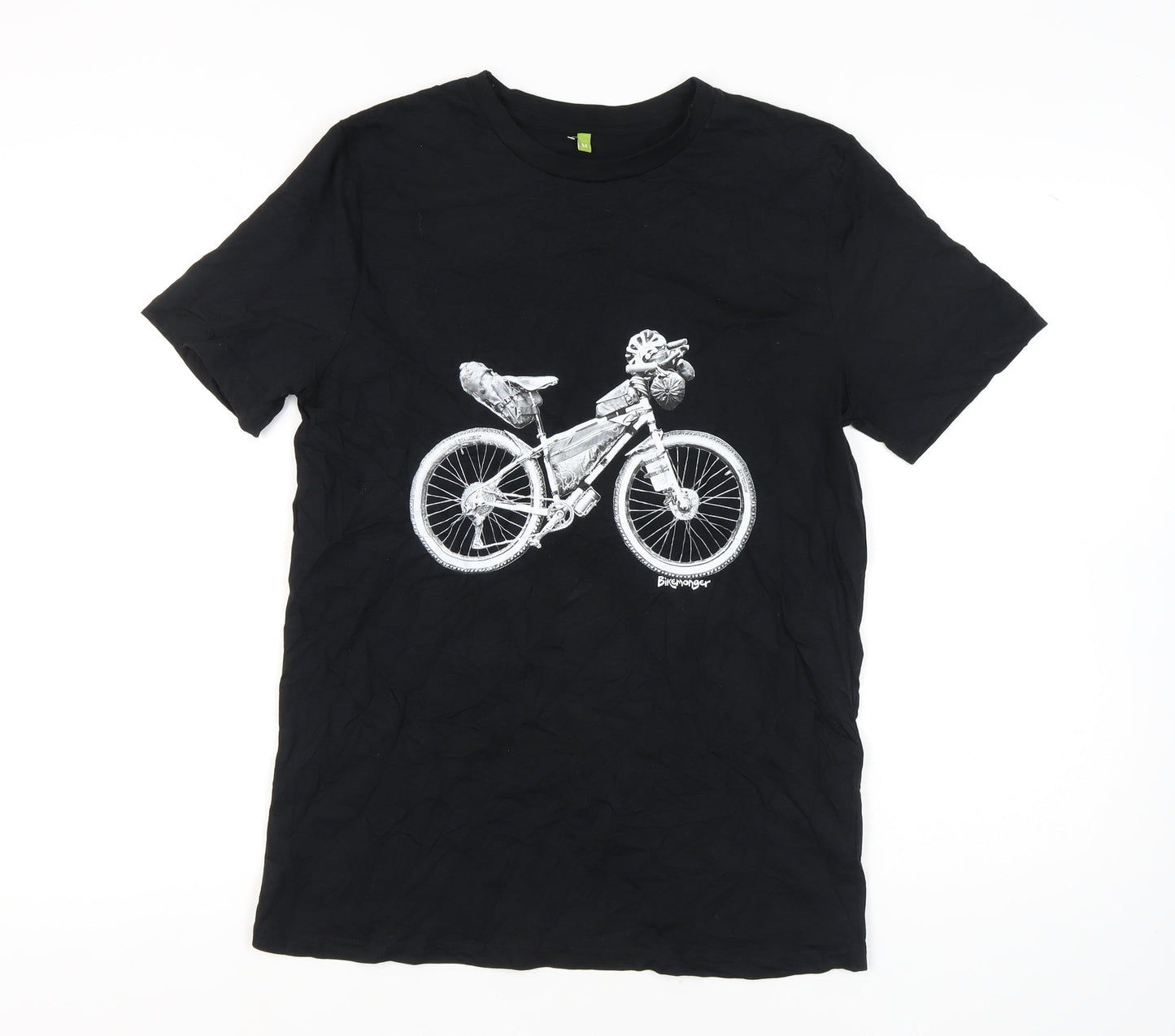 Teemill Black Biker Graphic Men's T-Shirt M